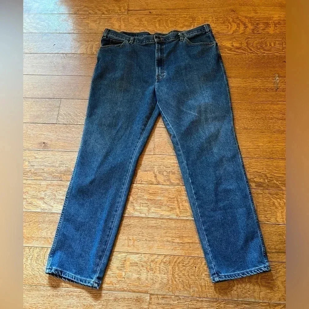 Dickies Mens Workwear Denim Jeans Pockets Blue Size 42x32‎ Zip Button